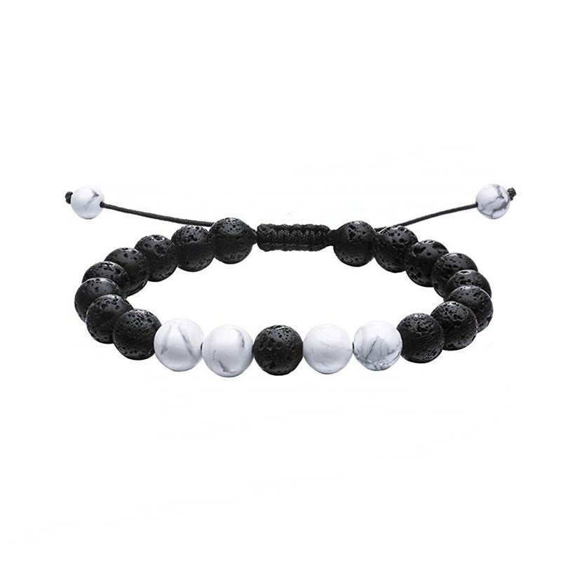 Tiger Eye Couples Bracelets Matte Black Agate Beads Bracelet - Hobbies and Topics