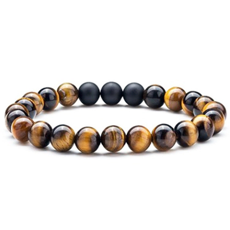 Tiger Eye Couples Bracelets Matte Black Agate Beads Bracelet - Hobbies and Topics