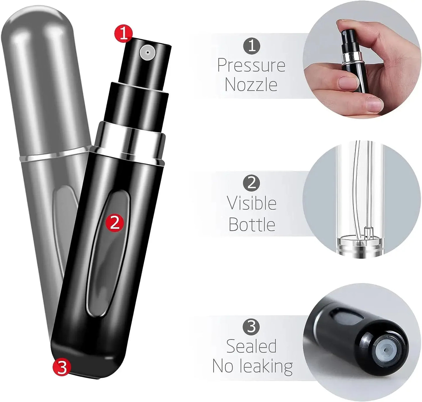 Refillable 1.7oz (50ml) Mini Travel Portable Perfume Bottle Fine Mist Spray - Hobbies and Topics