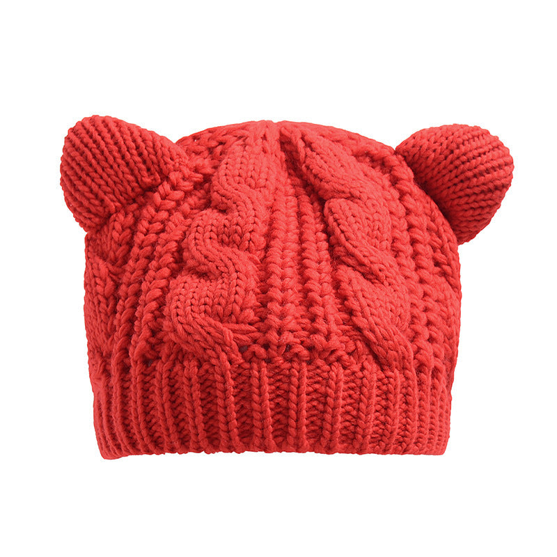 Hand Made Knitted Cat Ear Beanie - Hobbies and Topics