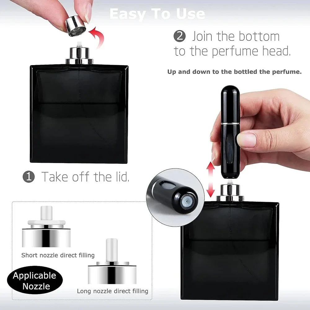 Refillable 1.7oz (50ml) Mini Travel Portable Perfume Bottle Fine Mist Spray - Hobbies and Topics