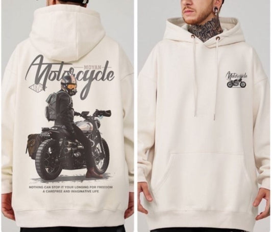Motorcycle Hoodie Of A Free Rider - Hobbies and Topics